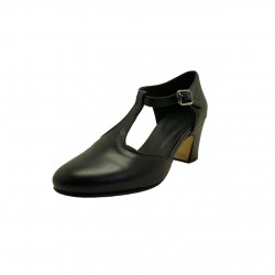 ZAPATOS DANZA FOLCLORE ZOTZ CUERO NEGRO