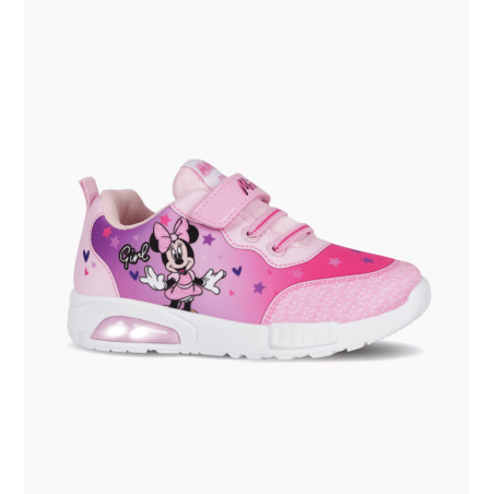 ZAPATILLAS FOOTY POP MINNIE GIRL ROSA CON LUZ AL PISAR