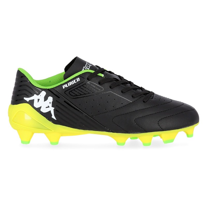 BOTINES FÚTBOL KAPPA PLAYER BASE FG NEGRO/LIMA