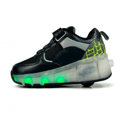 ZAPATILLAS FOOTY ROLLER SHARK CON LUCES LED RECARGABLE