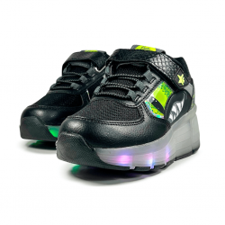 ZAPATILLAS FOOTY ROLLER SHARK CON LUCES LED RECARGABLE