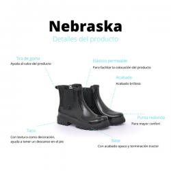 BOTAS DE LLUVIA DAS LUZ NEBRASKA MILITAR