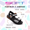 SANDALIAS SOFT 06 NEGRO NARANJA