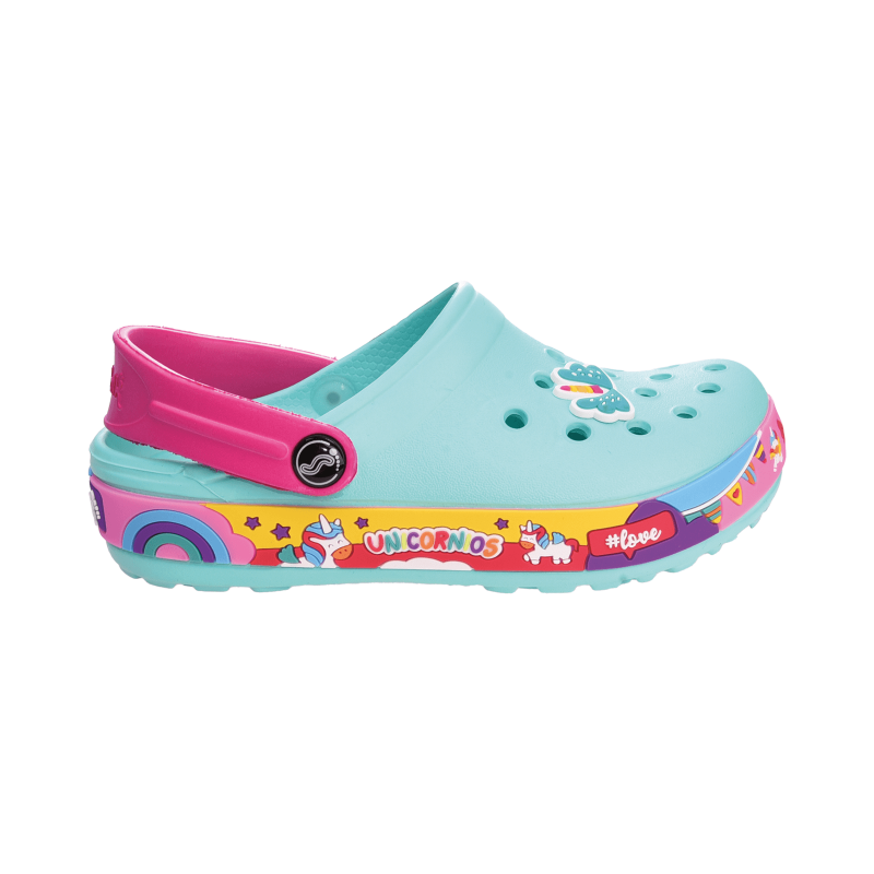 ZUECOS CLOG SEAWALK UNICORNIO AQUA KIDS