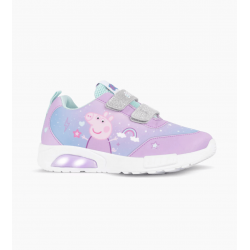 ZAPATILLAS FOOTY POP PEPPA PIG CLOUD LILA CON LUZ AL PISAR