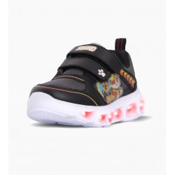 ZAPATILLAS FOOTY PAW PATROL SQUAD NEGRO CON LUZ AL PISAR