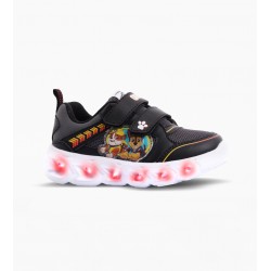 ZAPATILLAS FOOTY PAW PATROL SQUAD NEGRO CON LUZ AL PISAR