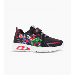 ZAPATILLAS FOOTY POP AVENGERS NEGRO CON LUZ AL PISAR