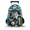 MOCHILA CARRO FOOTY F2221 DINAMIC FUTBOL C/LUZ 18" CELESTE