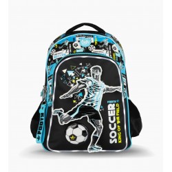 MOCHILA FOOTY F2223 DINAMIC FUTBOL C/LUZ 18" CELESTE