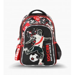 MOCHILA FOOTY F2223 DINAMIC FUTBOL C/LUZ 18" ROJO