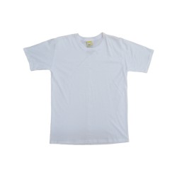 REMERA M/CORTA COLEGIAL ADULTO BLANCO S - 4XL