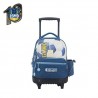 MOCHILA C/CARRO ESCOLAR LSYD SOCCER 18" AZUL