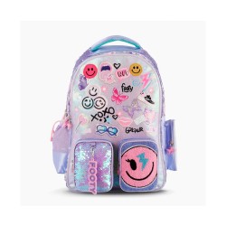 MOCHILA ESPALDA FOOTY C/LED HAPPY SMILE 18"