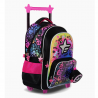 MOCHILA C/CARRO FOOTY C/LED HOLOGRAM STAR NEGRO 18"