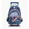 MOCHILA C/CARRO FOOTY C/LED TRANFORMER 18" AZUL