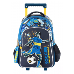 MOCHILA FOOTY F2223 DINAMIC FUTBOL C/LUZ 18" AZUL