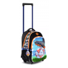 MOCHILA C/CARRO FOOTY C/LED CHAMPIONS LEAGUE 18" NEGRO