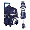 MOCHILA C/CARRO FOOTY C/LED JOYSTICK 18" AZUL