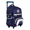 MOCHILA C/CARRO FOOTY C/LED JOYSTICK 18" AZUL