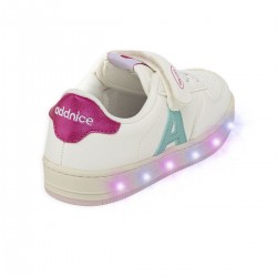 ZAPATILLAS URBANAS ADDNICE BOSTON C/LUCES BLANCO