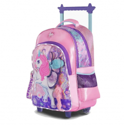 MOCHILA C/CARRO FOOTY C/LED UNICORN WINGS