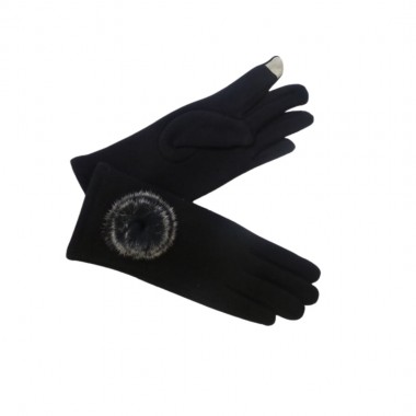 CLZ BEAUTY - GUANTE NEGRO LISO TEJIDO