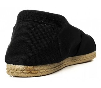 ALPARGATA CONFORTABLE NEGRO REFORZADA SUELA PVC