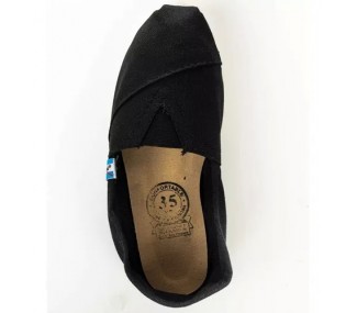 ALPARGATA CONFORTABLE NEGRO REFORZADA SUELA PVC