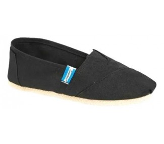 ALPARGATA CONFORTABLE NEGRO REFORZADA SUELA PVC