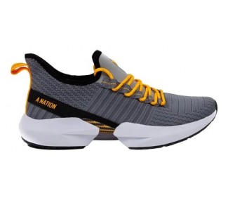 ZAPATILLAS A NATION THE BRAKER GRIS/NARANJA DEPORTIVA