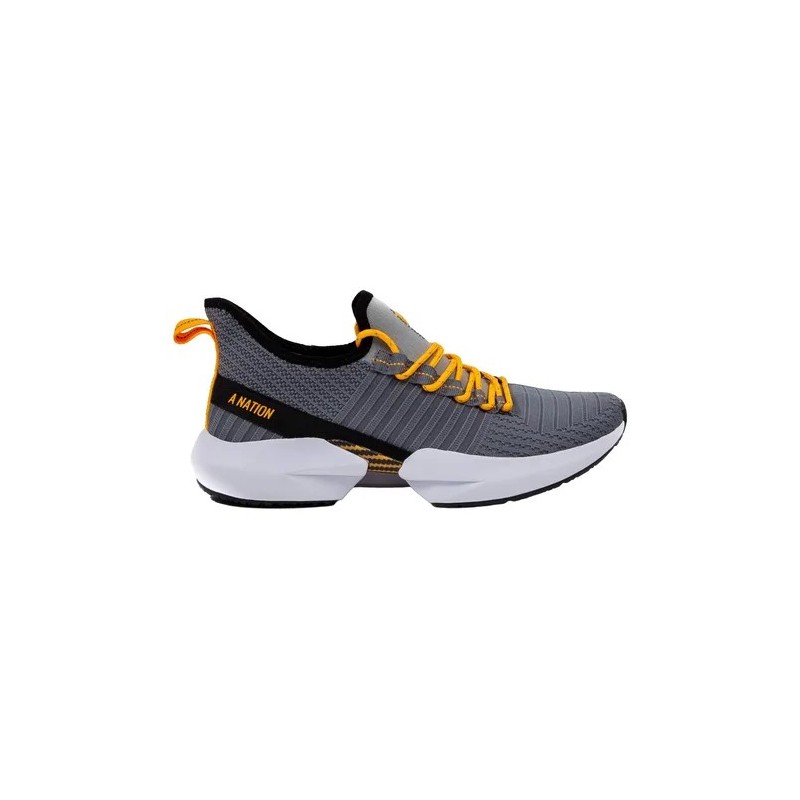 ZAPATILLAS A NATION THE BRAKER GRIS/NARANJA DEPORTIVA