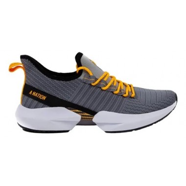 ZAPATILLAS A NATION THE BRAKER GRIS/NARANJA DEPORTIVA
