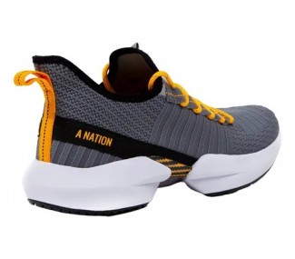 ZAPATILLAS A NATION THE BRAKER GRIS/NARANJA DEPORTIVA