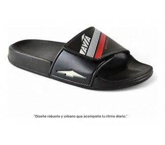 CHINELAS AVIA 00616 FIT NEGRO/BLANCO/ROJO FAJA C/ABROJO