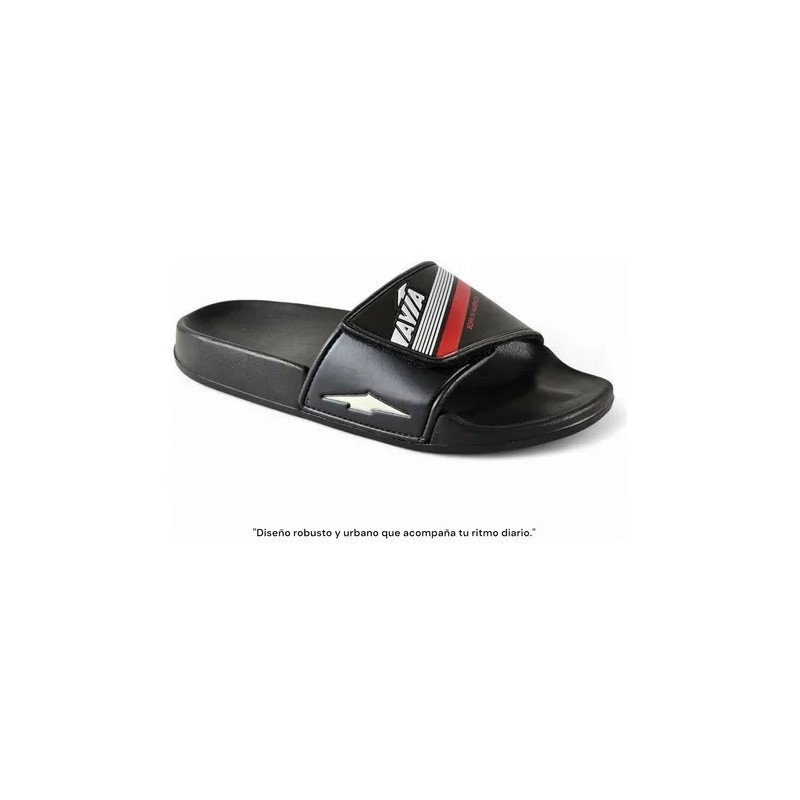 CHINELAS AVIA 00616 FIT NEGRO/BLANCO/ROJO FAJA C/ABROJO