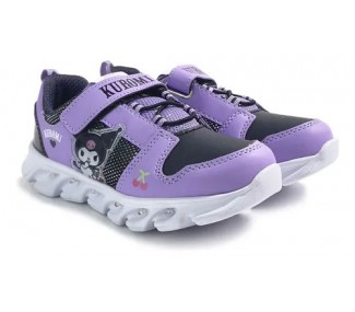 ZAPATILLAS FOOTY KUROMI NEGRO/LILA ABROJO Y LUZ