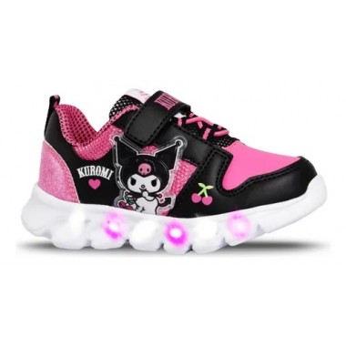 ZAPATILLAS FOOTY KUROMI KU303 NEGRO/FUCSIA ABROJO Y LUZ