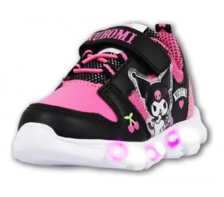 ZAPATILLAS FOOTY KUROMI KU303 NEGRO/FUCSIA ABROJO Y LUZ