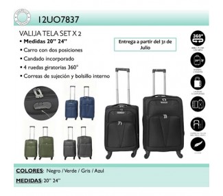 VALIJAS LA CHAPELLE 12UO7837 VERDEMED RIGIDA 24"