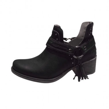 BOTA SELENE  077 NEGRO TEXANA CORTE ABIERTO