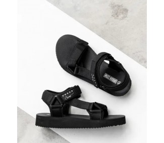 SANDALIAS URBAN COW TANGER NEGRO 2 ABROJOS DET TIRAS