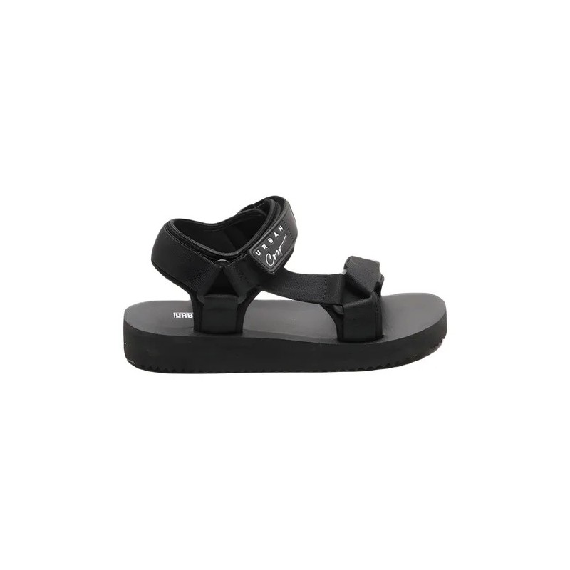 SANDALIAS URBAN COW TANGER NEGRO 2 ABROJOS DET TIRAS