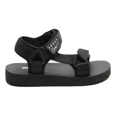 SANDALIAS URBAN COW TANGER NEGRO 2 ABROJOS DET TIRAS