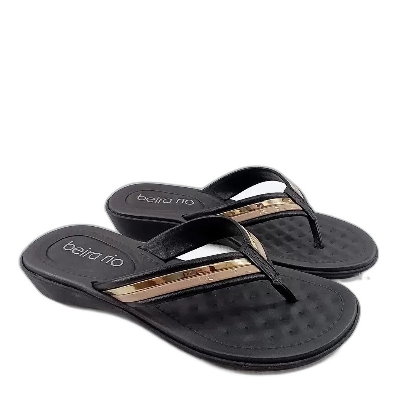 OJOTAS BEIRA RIO 8224.863.22926 NEGRO/ORO T/GOND