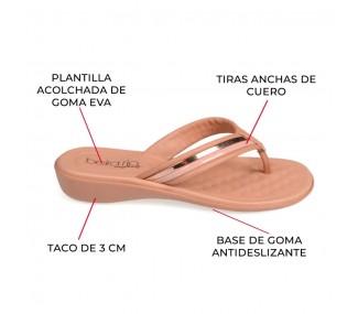 SANDALIA BEIRA RIO 8224.863.22926 NUDE/ORO ROSE T/GOND
