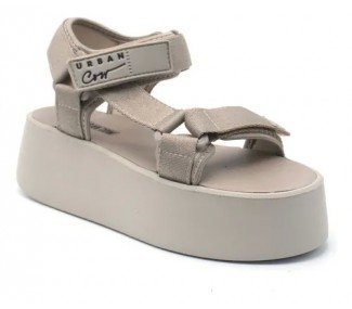 SANDALIAS URBAN COW TAIPEI MARFIL  2 ABROJOS DET TIRAS