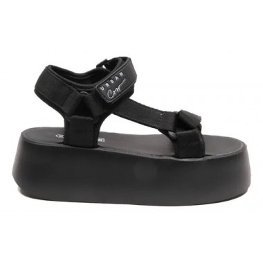SANDALIAS URBAN COW TAIPEI NEGRO 2 ABROJOS PLATAF TIRAS