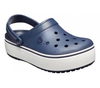 CROCS C205434 CROCBAND PLATFORM CLOG AZUL/BLANCO ZUECO C/BANDA PLATAFORMA