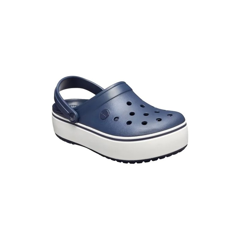 CROCS C205434 CROCBAND PLATFORM CLOG AZUL/BLANCO ZUECO C/BANDA PLATAFORMA